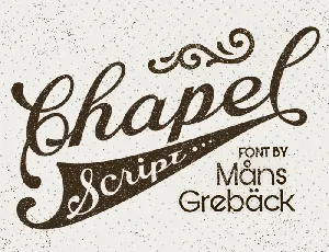 Chapel Script PERSONAL USE font