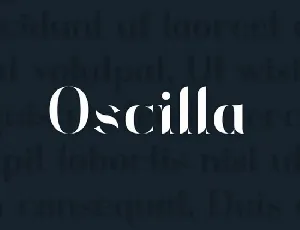 Oscilla font