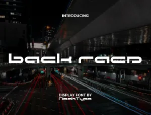 Back Race font