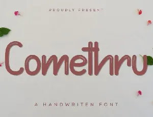 Comethru Display font