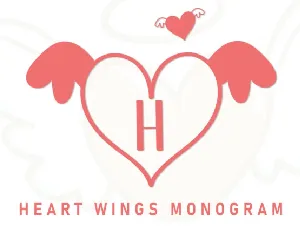 Heart Wings Display font