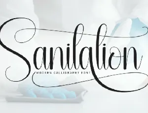 Sanitation Calligraphy font