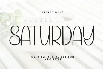 Saturday Display Typeface font