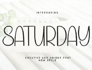 Saturday Display Typeface font