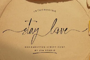 Stay Love font