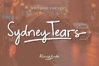 Sydney Tears Script font