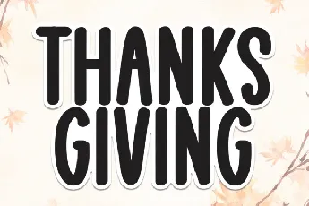 Thanks Giving Display font