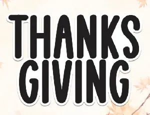 Thanks Giving Display font