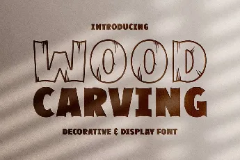 Wood Carving font