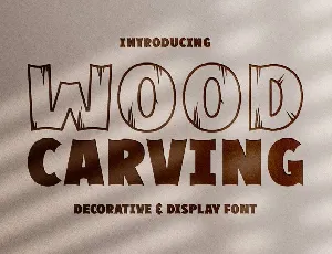 Wood Carving font