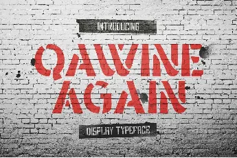 Qawine Again font