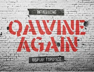 Qawine Again font