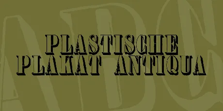 Plastische Plakat-Antiqua font