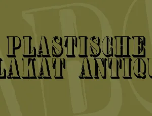 Plastische Plakat-Antiqua font