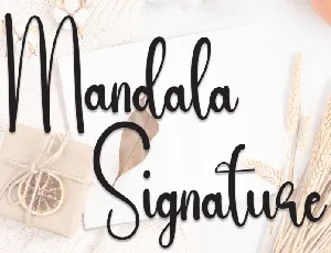 Mandala Signature font