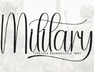 Military Script font