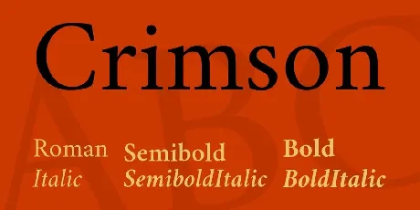 Crimson Text Family font