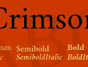 Crimson Text Family font