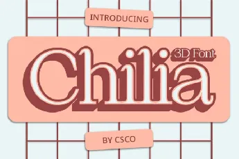 Chilia 3D font