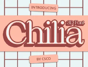 Chilia 3D font