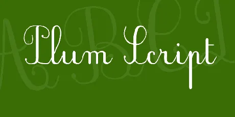 Plum Script font