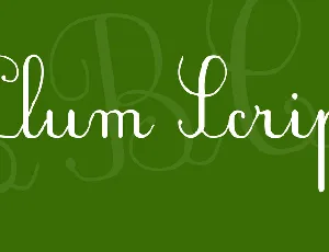 Plum Script font