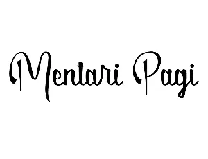 Mentari Pagi font