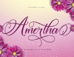 Amertha Calligraphy font