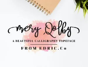 MeryQolby Script font