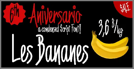 6th Aniversario font