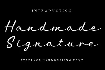 Handmade Signature Script font
