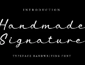 Handmade Signature Script font