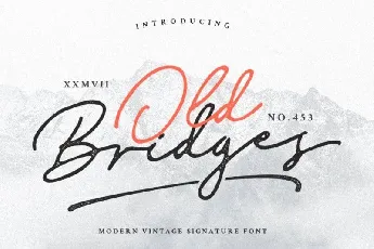 Old Bridges Vintage Signature font