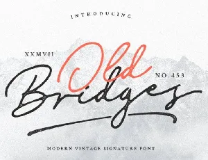 Old Bridges Vintage Signature font