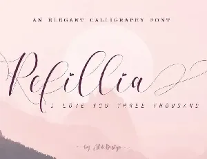 Refillia Calligraphy font