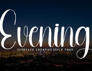 Evening Script Typeface font