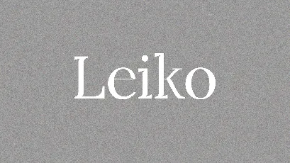 Leiko font