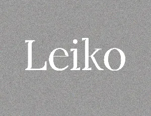 Leiko font