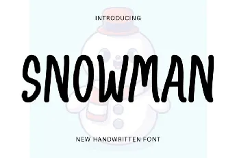 Snowman Display font