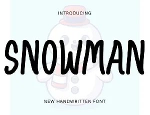 Snowman Display font