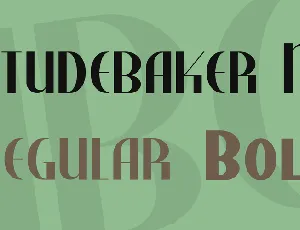 Studebaker NF font