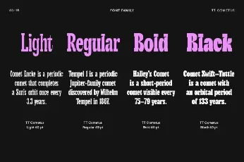 TT Cometus font