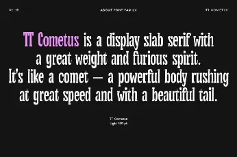 TT Cometus font