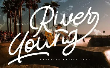 River Young Monoline Script font