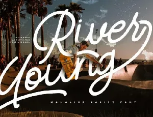 River Young Monoline Script font