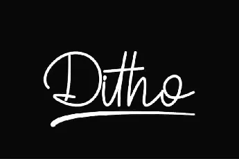 Ditho Handwritten Script font