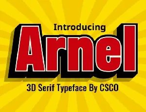 Arnel 3D font