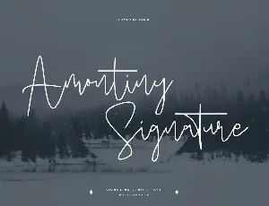 Amontiny Signature font