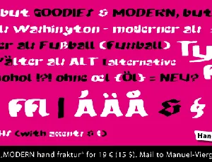 MODERN hand fraktur font