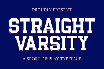 Straight Varsity font